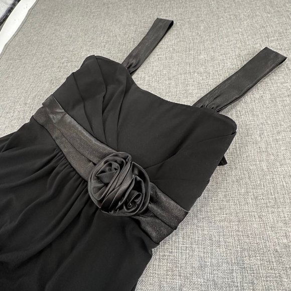 Taboo Mini Dress Evening Party Formal Wear Sleeveless Black Rose Large Junior - Picture 8 of 11